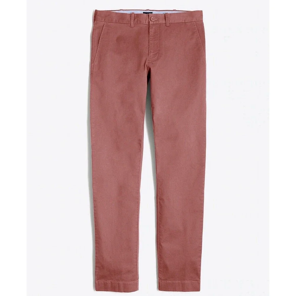 J.Crew Driggs Slim Fit Chinos Khaki Pants 32x32 (31) Smoke Red Preppy Casual